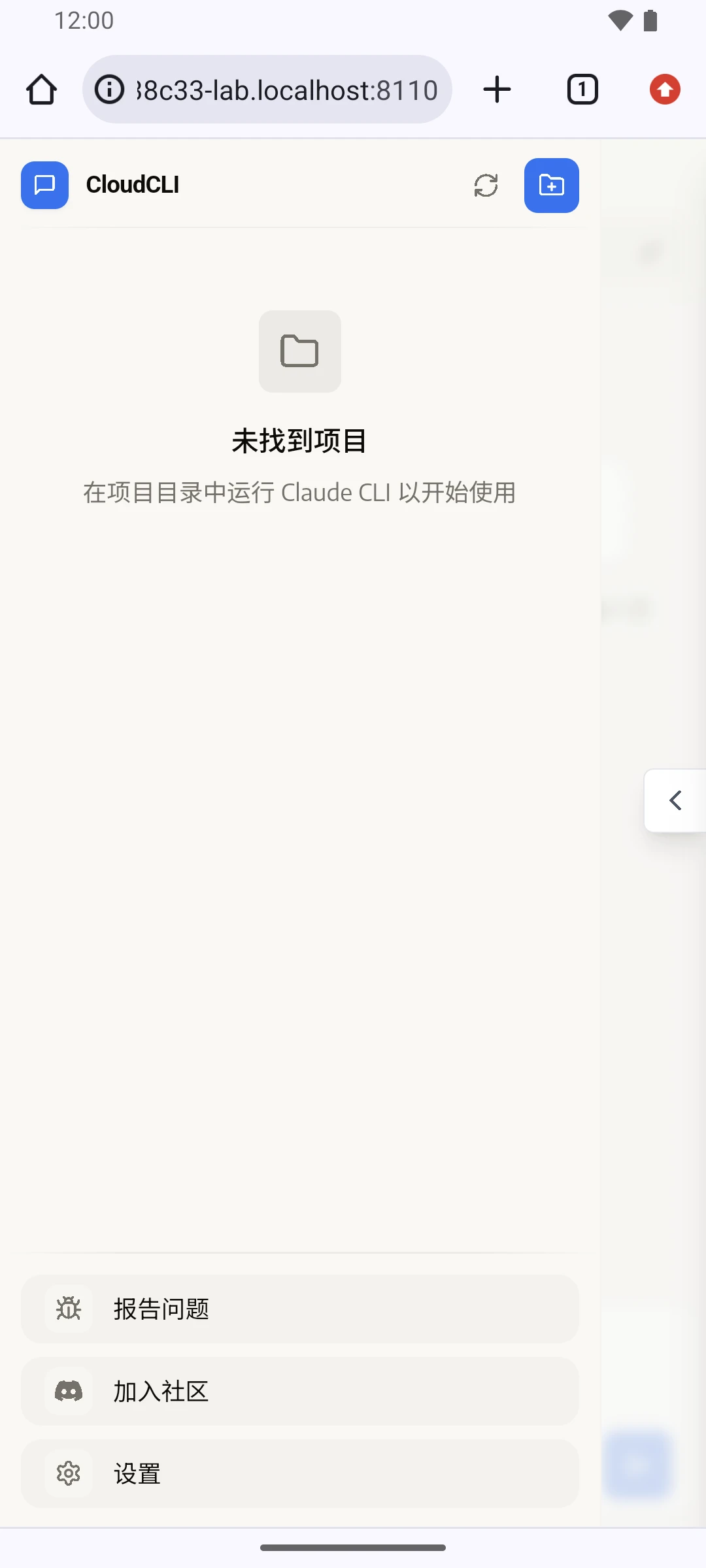 空的项目列表